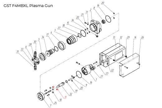 GST-100025 Insulator threaded bushing (2 pcs.)