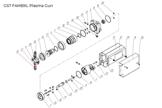 GST-100199 Powder Injector, 2.0mm (with undercut), standard