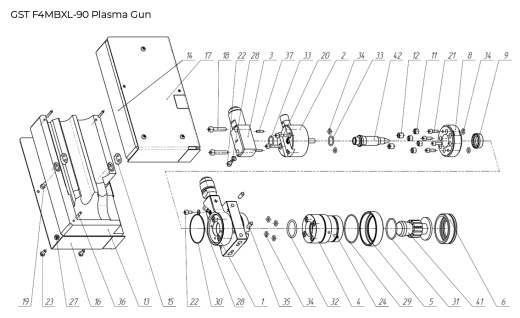 GST-100012 Injector Holder, Double, 100°/105°