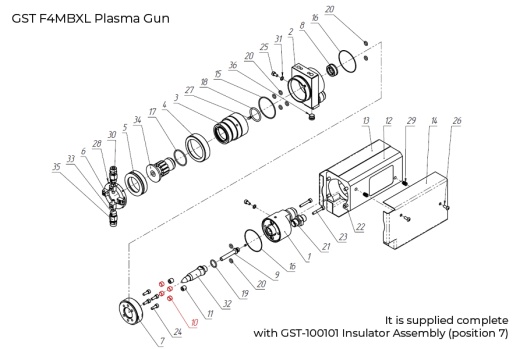 GST-100024 Insulating screw (4 pcs.)