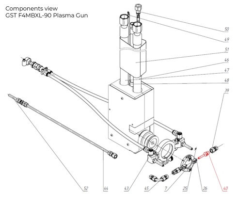 GST-100199 Powder Injector, 2.0mm (with undercut), standard