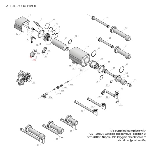 GST-201101 Adapter, 1/4" NPT