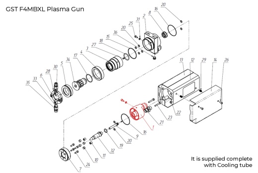 GST-100032 Rear Gun Body Assembly