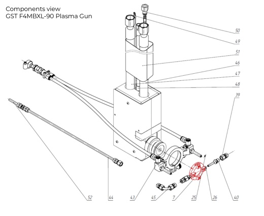 GST-100012 Injector Holder, Double, 100°/105°