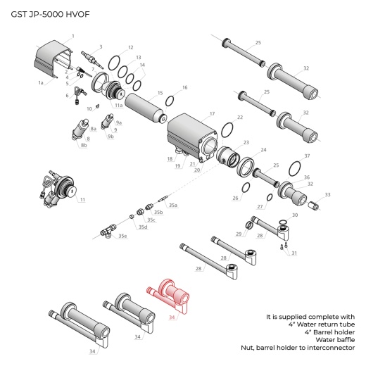 GST-201063 4" Barrel assembly