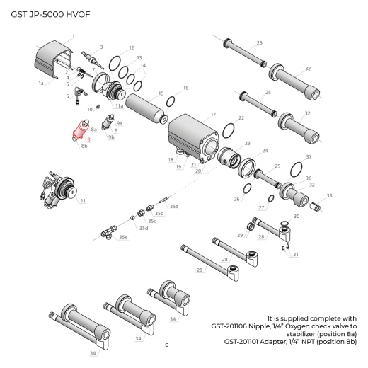 GST-201104 Oxygen check valve